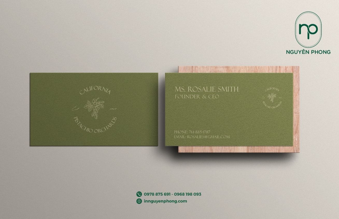 Mẫu logo ngũ cốc in trên card visit